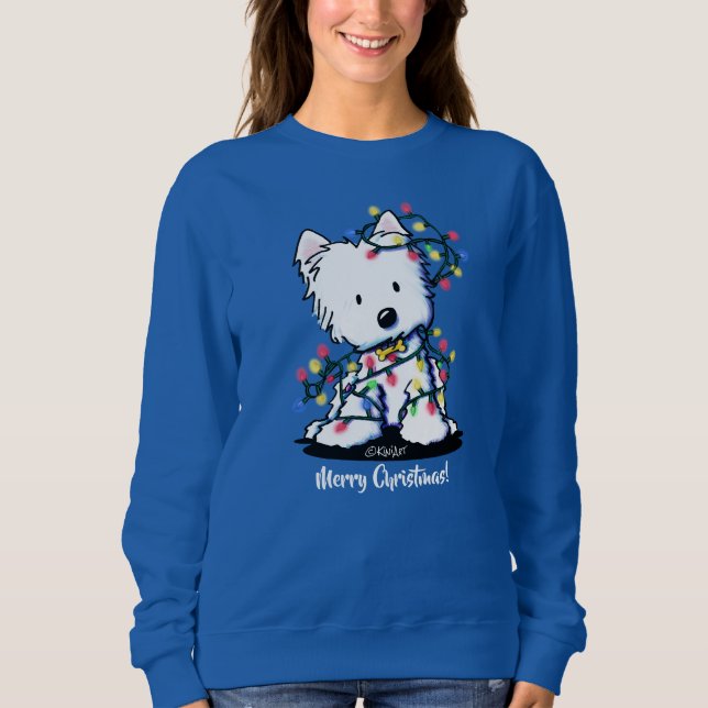 Camiseta Feliz Natal KiniArt Westie (Frente)