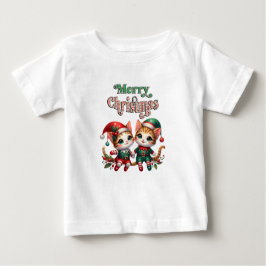 Camiseta Feliz Natal Kitten Elves