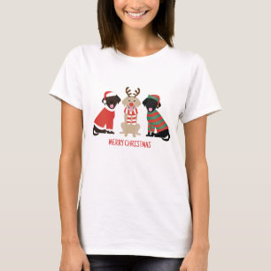 Camiseta Feliz Natal Labrador - Cães de Retriever
