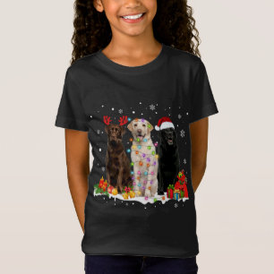 Camiseta Feliz Natal Labrador Papais noeis Reindeer Light X