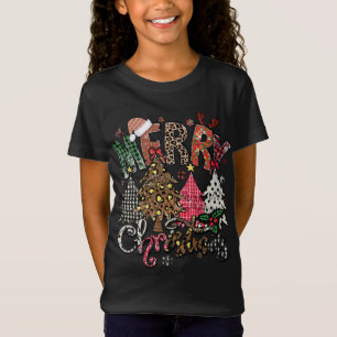 Camiseta Feliz Natal Leopard Buffalo Red Xadrez