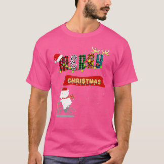Camiseta Feliz Natal Leopard Buffalo Red Xadrez Para Homens