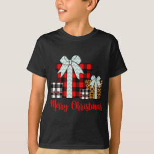 Camiseta Feliz Natal Leopard Buffalo Xadrez Natal Pr
