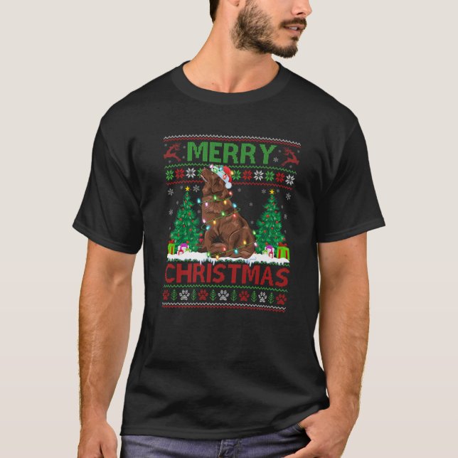 Camiseta Feliz Natal Lighting Ugly Newfound Christm (Frente)