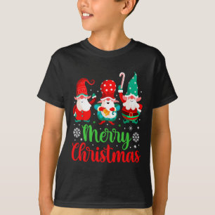 Camiseta Feliz Natal Luz Vermelha Santa Hat Família Xmas M