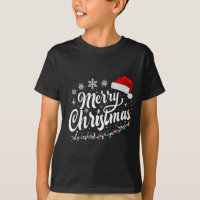 Feliz Natal Luz Vermelha Santa Hat Família Xmas M