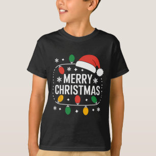 Camiseta Feliz Natal Luzes de Natal Xmas Correspondendo Fam