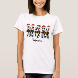 Camiseta Feliz Natal mamãe Nome personalizado