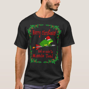 Camiseta Feliz Natal Me Encontra Sob O Pul De Míssil