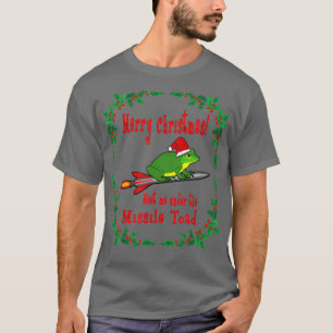 Camiseta Feliz Natal Me Encontre Sob O Pão De Mísseis