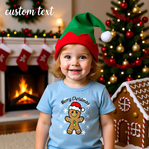 Camiseta Feliz Natal - menino de biscoito de gengibre