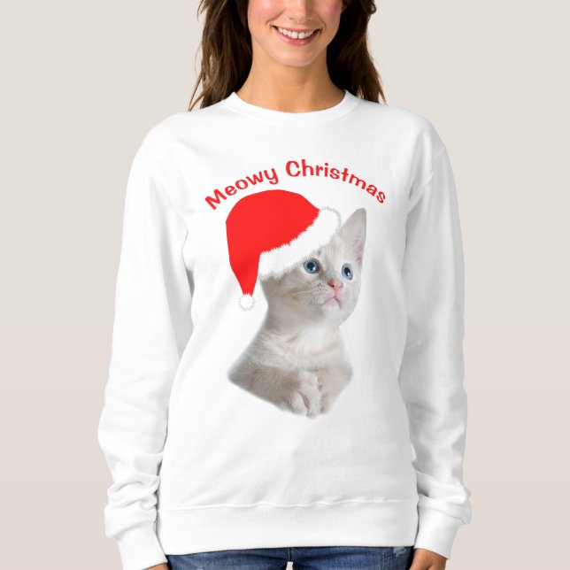 Camiseta Feliz Natal Meowy (Frente)