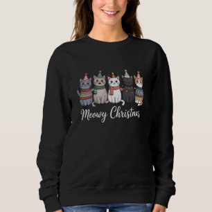 Camiseta Feliz Natal Meowy Ano Feliz do Gato Amante do Gato