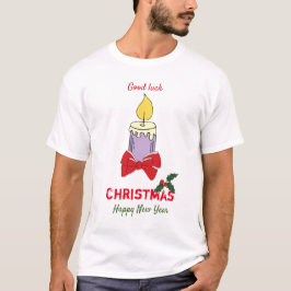Camiseta Feliz Natal Minimalista e Feliz Ano Novo