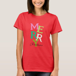 Camiseta Feliz Natal Moderno Feriado Brilhante