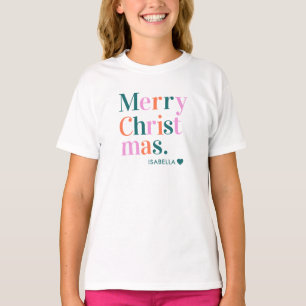 Camiseta Feliz Natal Moderno Personalizado