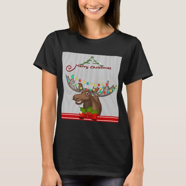 Camiseta Feliz Natal Moose (Frente)