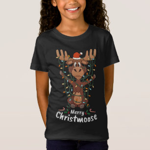 Camiseta Feliz Natal Mose Natal Mose Xmas Tree Light