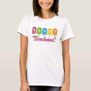 Camiseta Feliz Natal na Praia em Julho