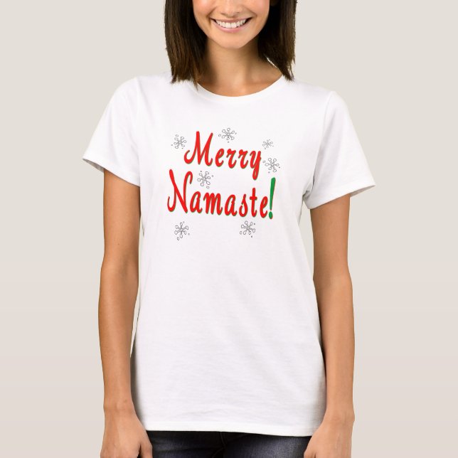 Camiseta Feliz Natal Namaste T Shirt (Frente)