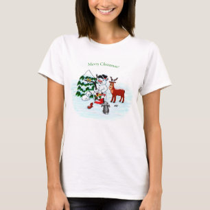 Camiseta Feliz Natal! Neve com Amigos