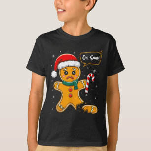 Camiseta Feliz Natal Oh Pão de Gengibre Homem Cookie X M