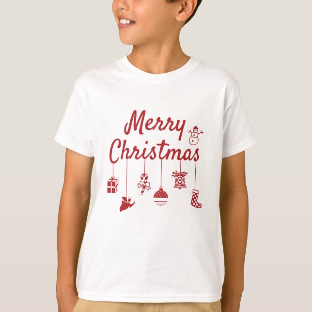 Camiseta Feliz Natal Ornaments (Frente)