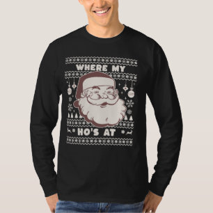 Camiseta Feliz Natal Pai Natal Claus Ho Ho Sueco Feio