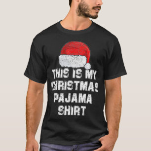 Camiseta Feliz Natal Pajama Pj Tee Men Mulheres e Crianças