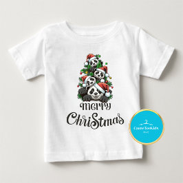 Camiseta Feliz Natal Panda (Camiseta da Família)