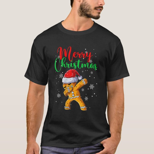 Camiseta Feliz Natal Pão Gingerpão Xmas Natal Pó (Frente)