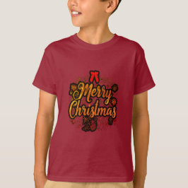 Camiseta Feliz Natal: Papai noel de alegria e Arco festivo