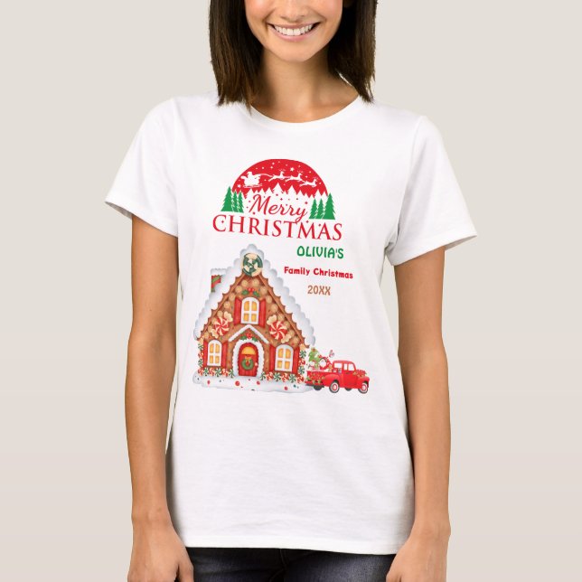 Camiseta Feliz Natal | Papai Noel Diz Personalizado (Frente)