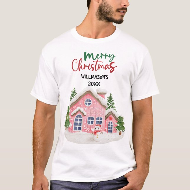 Camiseta Feliz Natal | Papai Noel Diz Personalizado (Frente)