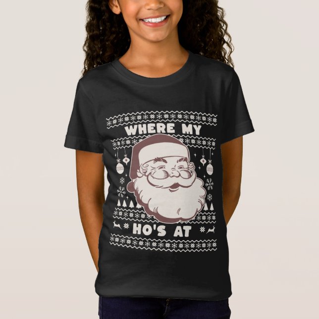 Camiseta Feliz Natal Papai Noel Ho Ho Design Ug (Frente)