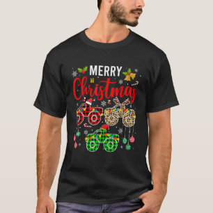 Camiseta Feliz Natal Papai Noel Rena Elf Monster Trucks