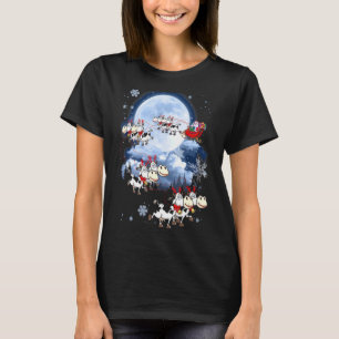 Camiseta Feliz Natal Papai Noel Vaca Trenó Pijama Natal