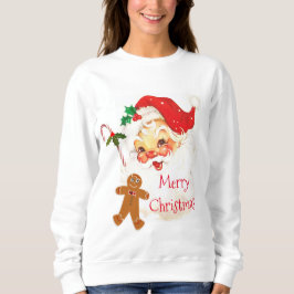 Camiseta Feliz Natal Papai Noel Vintage Branco 