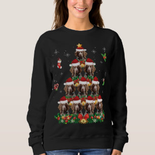 Camiseta Feliz Natal Papais noeis de Cachorro Brittany Span