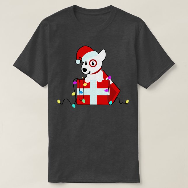 Camiseta Feliz Natal Papais noeis de Cachorro Membros da Eq (Frente do Design)