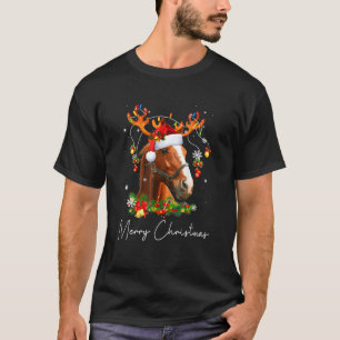 Camiseta Feliz Natal Papais noeis de Cavalo Xmas - Vaca cla