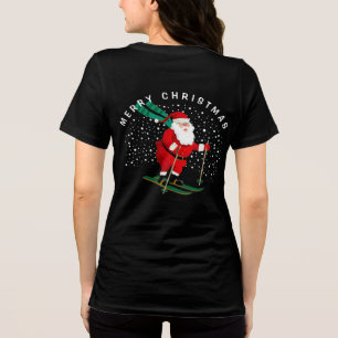 Camiseta Feliz Natal - Papais noeis de esqui personalizados