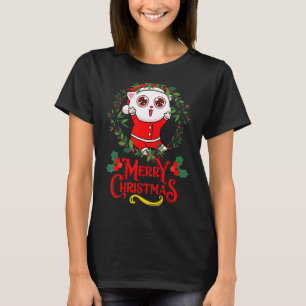 Camiseta Feliz Natal Papais noeis de Gato Gatinhos Gatinhos