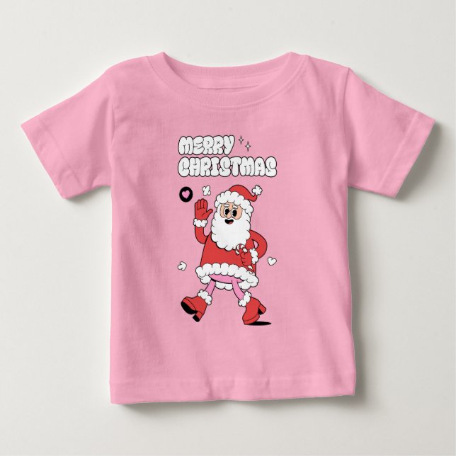 Camiseta Feliz Natal - Papais noeis de Groovy Strut (Frente)
