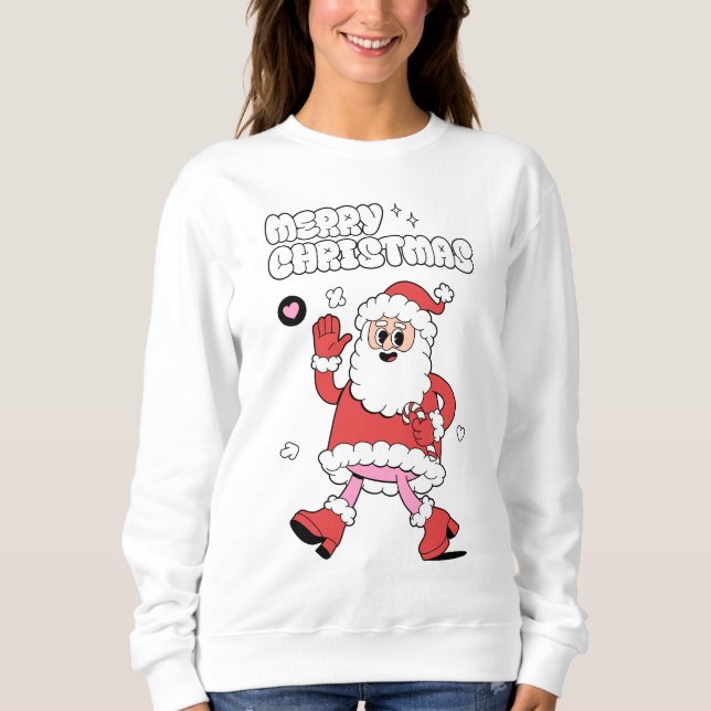 Camiseta Feliz Natal - Papais noeis de Groovy Strut (Frente)