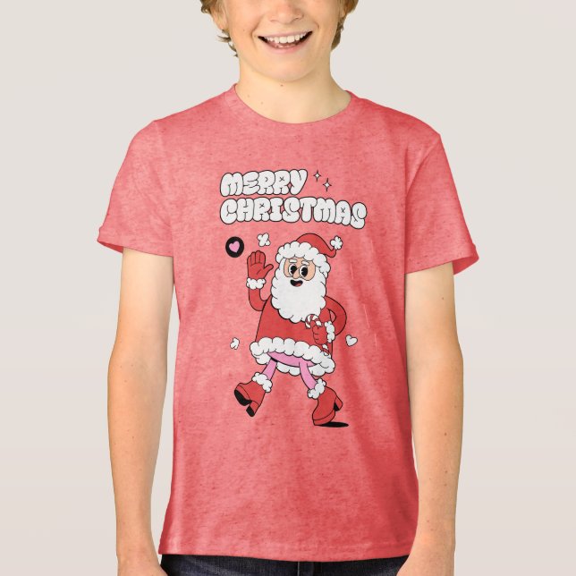 Camiseta Feliz Natal - Papais noeis de Groovy Strut (Frente)