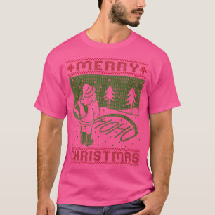 Camiseta Feliz Natal Papais noeis de Natal Feio mijando Ho