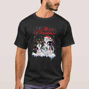 Camiseta Feliz Natal Papais noeis do Alaska Cão do Lover X