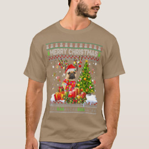Camiseta Feliz Natal Papais noeis Franceses Buldogue Xmas L
