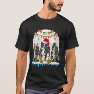 Camiseta Feliz Natal Papais noeis Reindeer Elf Bernese Moun
